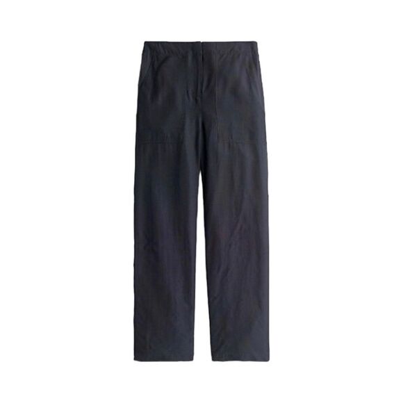 J crew Straight-leg Black Utility Pant With Surplus Pockets women's sz 8 - Picture 3 of 15